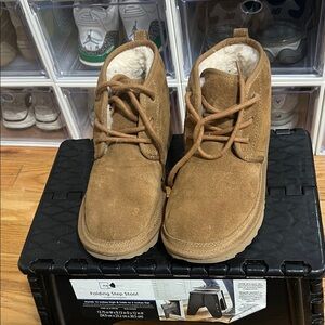 UGG Tan Suede Lace-Up Boots